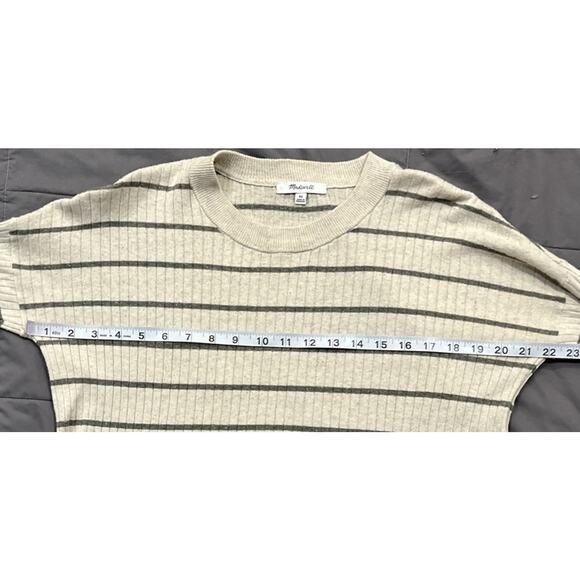 Madewell No Strings Attached Stripe Crewneck Sweater Donegal Lighthouse XS - Picture 5 of 7